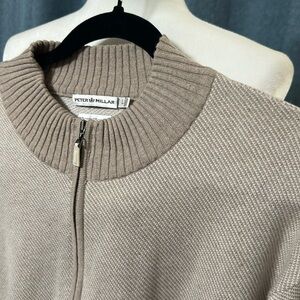 Peter Millar Size L Cashmere Knit Quarter Zip Pullover SweaterGolf Professional